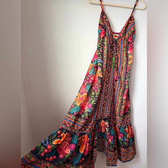 FARM RIO STITCHED GARDEN LONG COVERUP - Picture 15 of 16